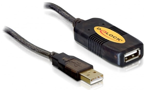 DeLOCK USB 2.0 Extension, 10m 10m Male Female Black USB Cable