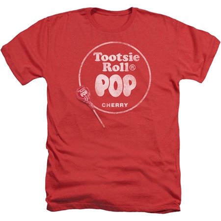Tootsie Roll Chocolate Candy Tootsie Roll Pop Logo Adult Heather T-Shirt Tee