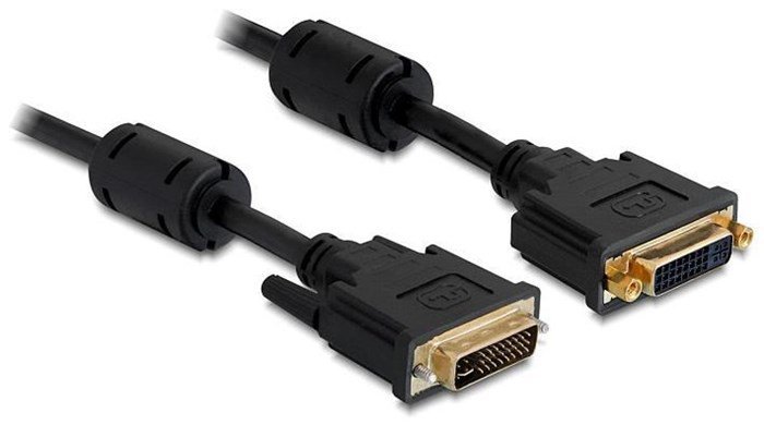 DeLOCK 1m DVI-I DVI Cable Black