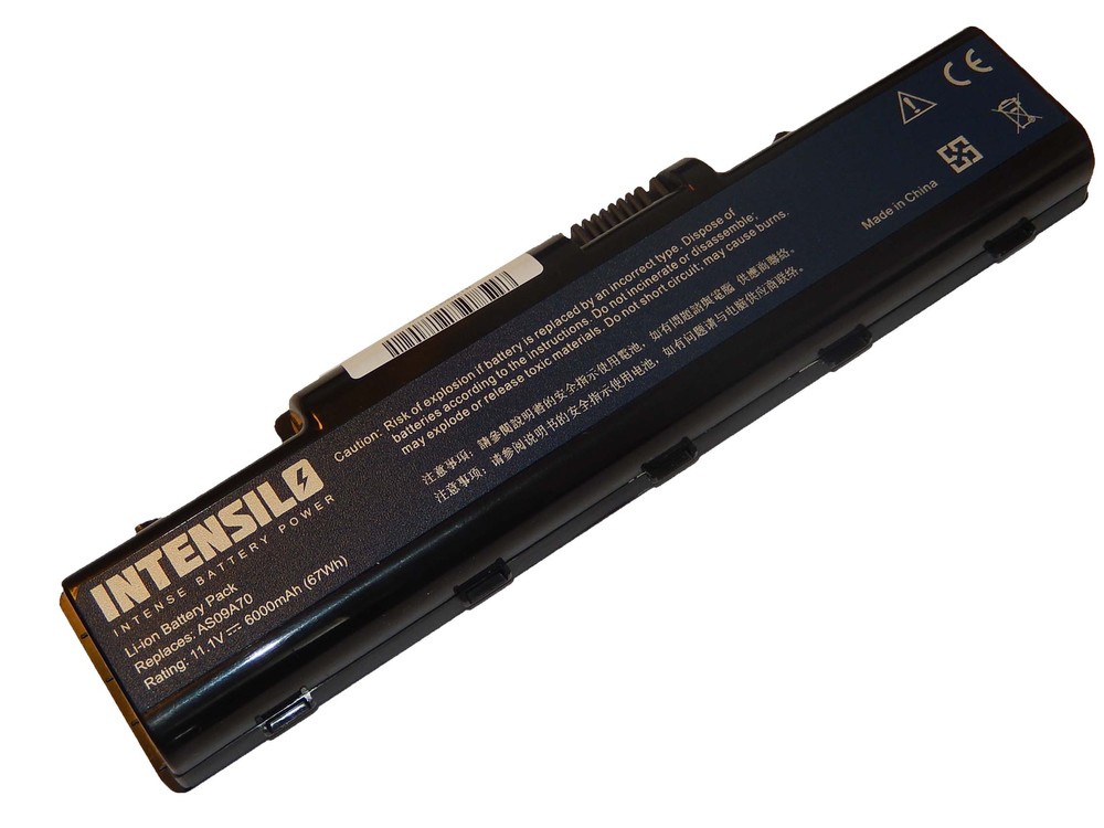 Intensilo Li-Ion Akku 6000mAh (10.8V) Für Laptop, Notebook Acer Aspire 5532-314G50Mn, 5532-5509, 55