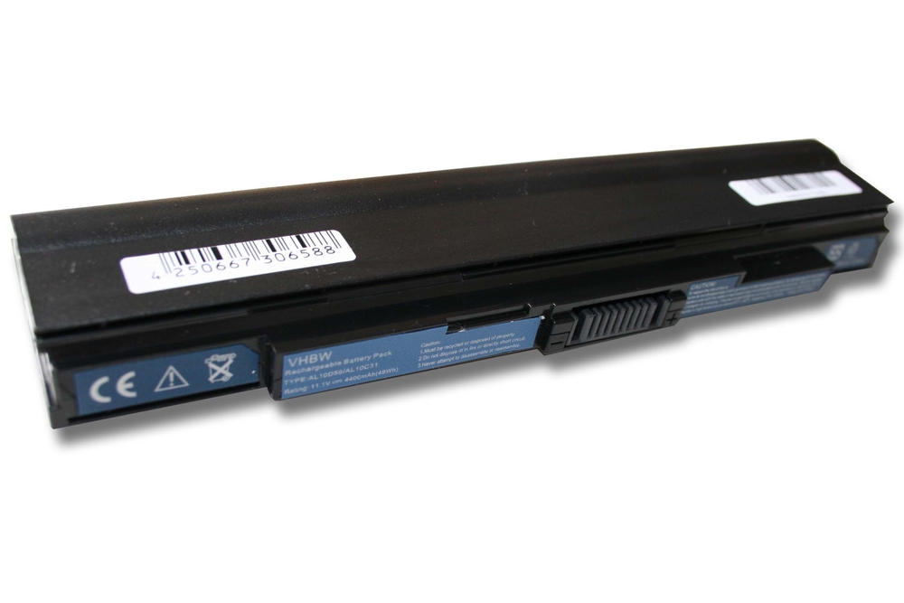 Vhbw Li-Ion Akku 4400mAh (11.1V) Für Notebook Laptop Acer Aspire One 721-122ki_W7632 Noir, 721-3070