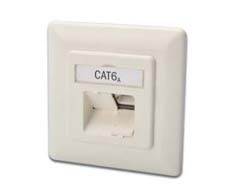 CAT 6A Class EA Network Outlet  Design Compatible  Shielded  Flush Mount