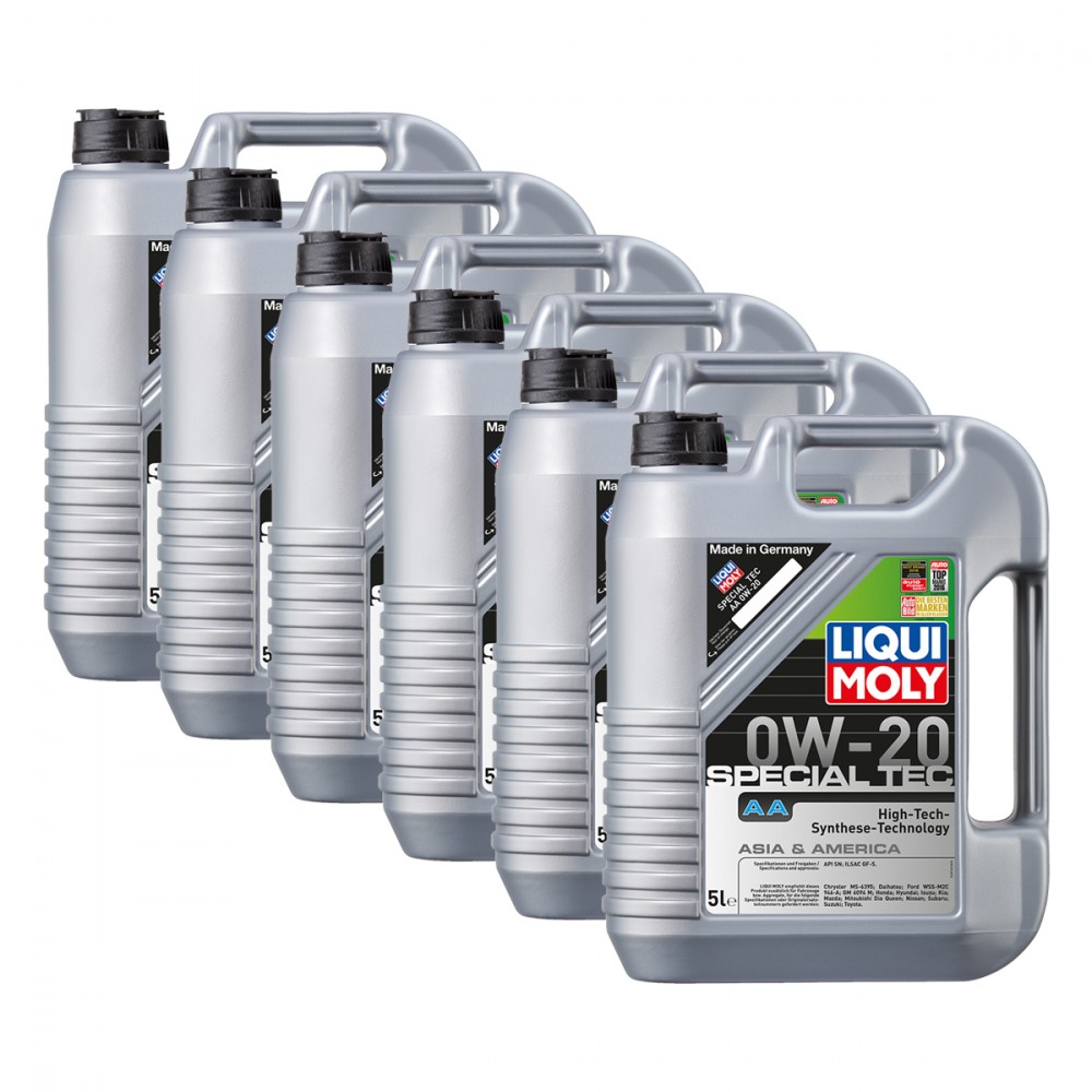 6x Liqui Moly 9734 Special Tec AA 0W-20 Motoröl API SN Ilsac Gf-5 Toyota KIA 5