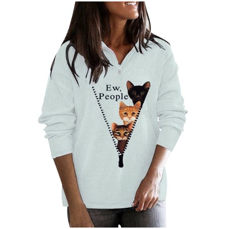 Sentmoom T-Shirts for Women  Boho Floral Print Pullover Top V-neck Pullover Relaxed Tee Shirt Long Sleeve Generic Tunic Tees Cute Loose Shirt Elegant 
