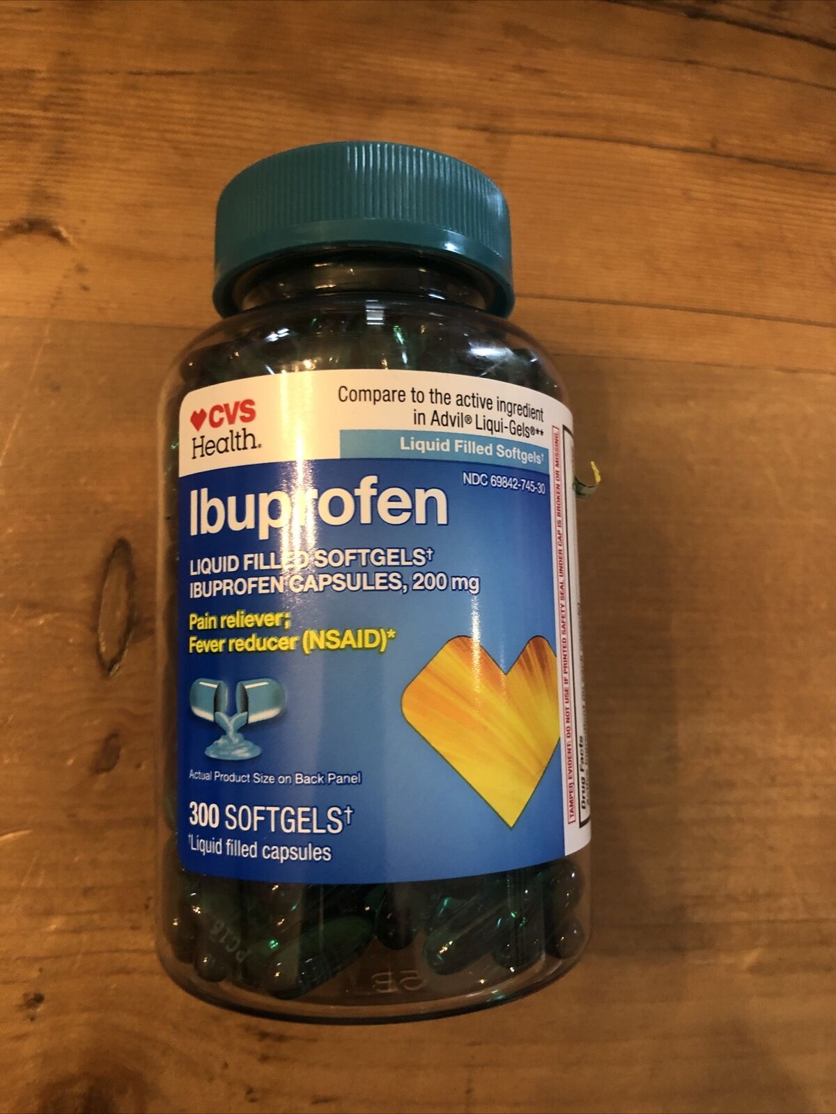 Diet info for CVS Health Ibuprofen Liquid FIlled Softgels Spoonful