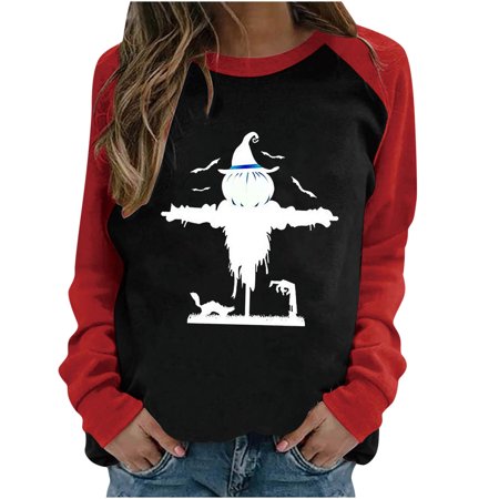 Sentmoom Sweatshirt for Women Graphic  Paisley Tee Shirt O Neck Lace Patchwork T-Shirt Long Sleeve Casual Elegant Sweatshirt Dressy Oversized Tee Butt