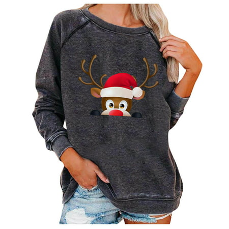 Sentmoom Fall Shirts for Women 2022  Classic-Fit Tunic Tops O-Neck Basic Relaxed Pullover Top Long-Sleeve Cozy Cute Tee Soft Regular T Shirt Bow Tie T