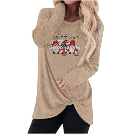 FengLS Women S Fashion Print Long Sleeves Blouse Round Neck Kink Casual Tops 10-Ladies Clothes-07A#5588 Womens Cloth MYFWomen S Fashion Print