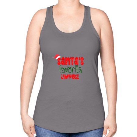 Santas Favorite Umpire Style 1136# - Christmas -Racerback Tank