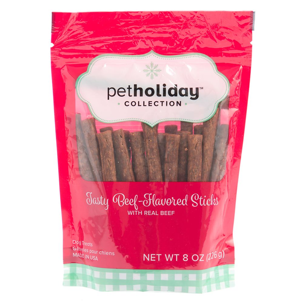Pet Holiday, Tasty Sticks Dog Treat - Beef Size: 8 Oz