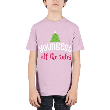 Youngest Elf the Rules Style 1253# - Christmas - Youth Tee Unisex
