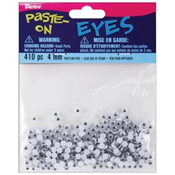 Paste-on Wiggle Eyes 4mm 410/pkg-black