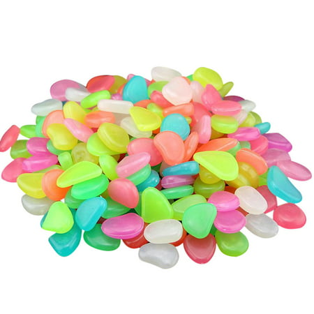 Usupdd 50 Glow in Dark Pebbles Stone Home Garden Walkway Aquarium Fish Tank Valentine Usupdd WAA220816-6222