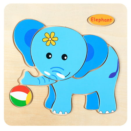 Usupdd Wooden Puzzles for Toddlers Animal Shape Montessori Toy Animal Puzzles Gifts WLL220810-7796