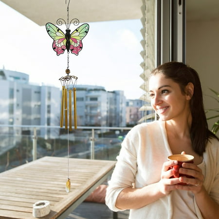 Painted Butterfly Rust-proof Metal Wind Chime Hanging Room Decoration Ljddg#3119 Kitchen Organization Painted Butterfly Rust-proof