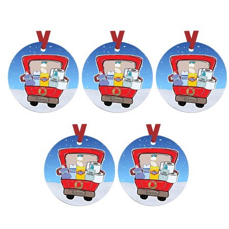 Buodes Clear Christmas Ornaments Wearing Mask Ornaments 2020 Badly but Merry Christmas Tree Decoration