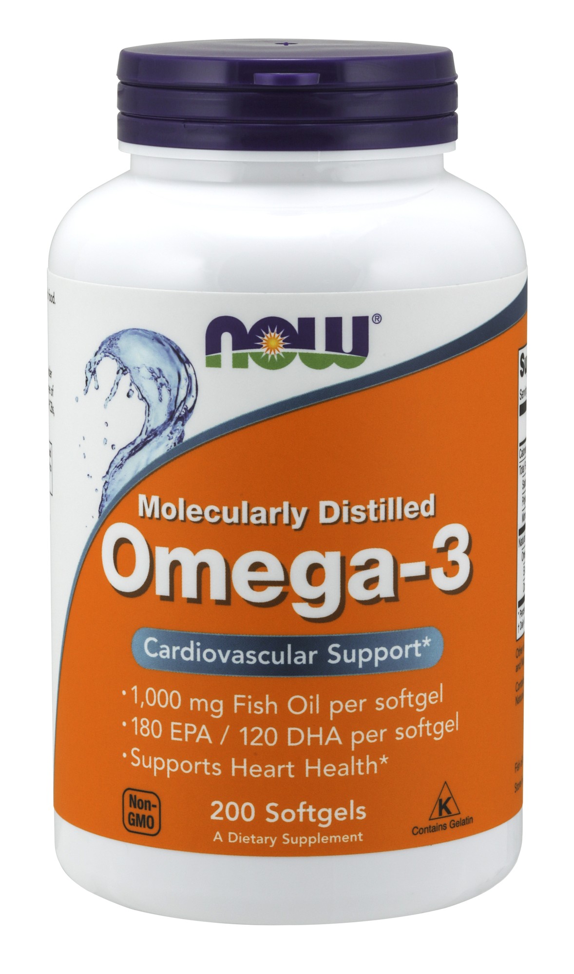 NOW Omega-3 180 EPA/120 DHA Fish Oil Softgels