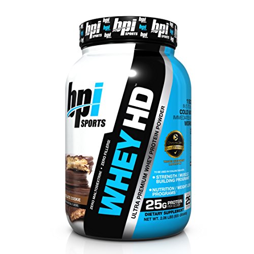 BPI Sports Whey-HD Ultra Premium Whey Protein Powder, Chocolate Cookie, 2 Pound