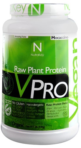 NutraKey VPRO Mochaccino Flavored Raw Plant Protein Blend