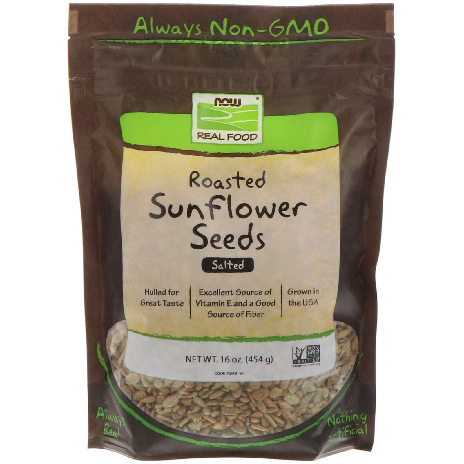 FODMAPs, Gluten & More NOW FoodsNOW Real Food Roasted Sunflower Seeds