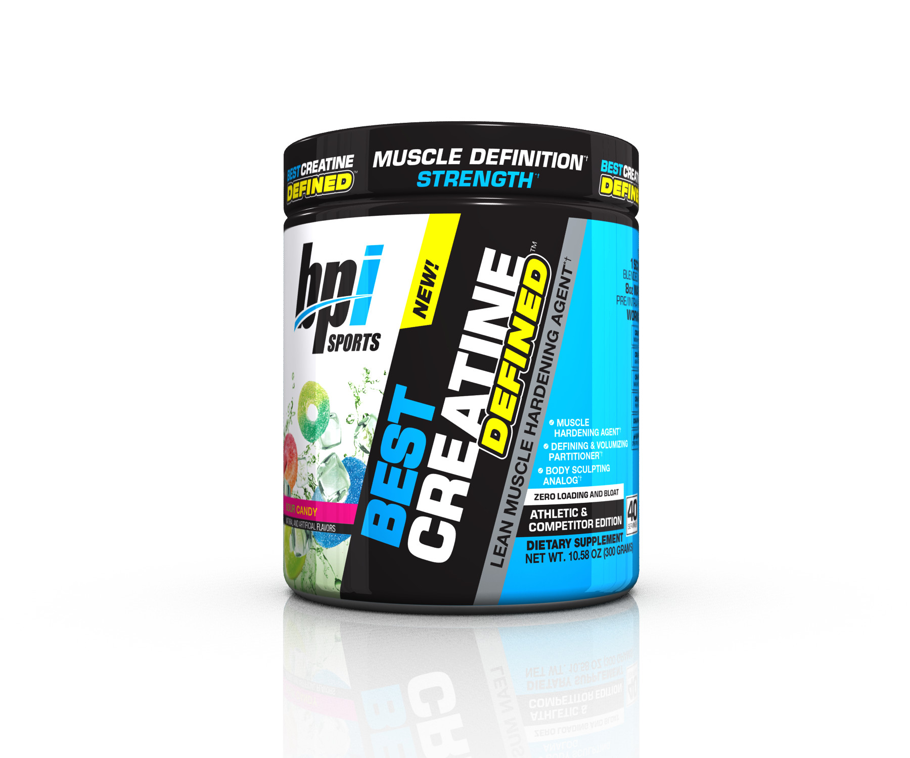 BPI Sports Best Creatine Defined Powder, Sour Candy, 40 Servings