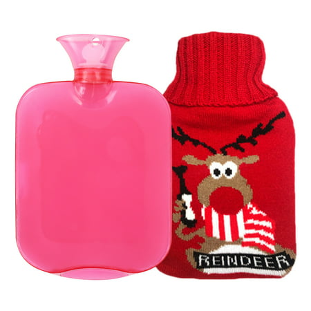 Miximx Hot Water Bottle with Cover 750ML Bed Bottle with Soft Fleece Cover Bed Bottle Provides Warmth Gift - Gifts Ltz MiximxHot Water Bottle a-a#4723