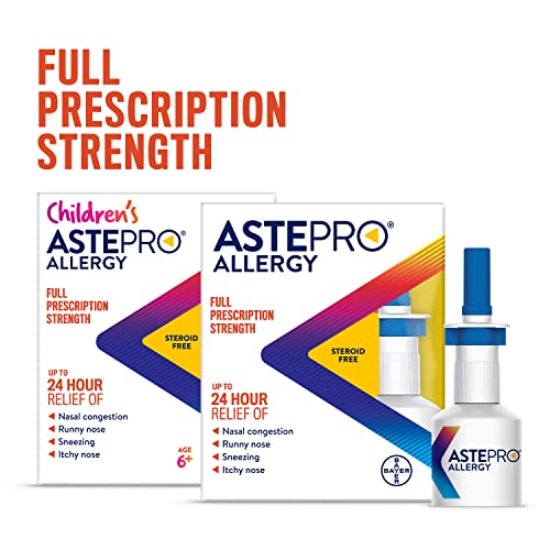 Astepro Allergy Nasal Spray, 24-Hour Allergy Relief, Steroid-Free Antihistamine, 200 Metered Sprays (1 Bottle)
