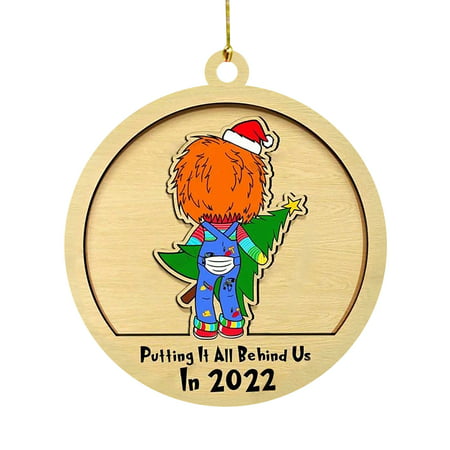 MIANHT 2022 New Christmas Ornaments Christmas Tree Ornaments Ornaments Home Atmosphere Layout Wooden Crafts - 2022 2022 New Christmas S-#7786
