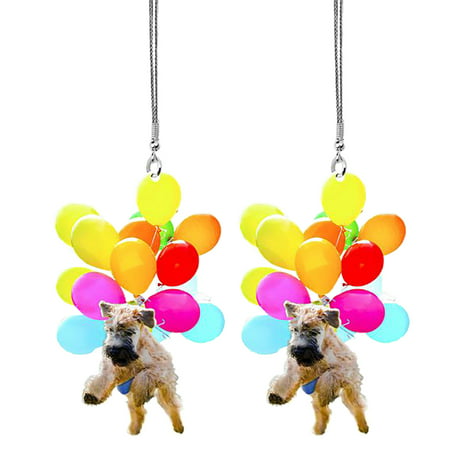 Usupdd New Cute Dog Car Hanging Ornament with Colorful -Balloon Hanging Ornament Decors HOT Usupdd WAA220817-6331