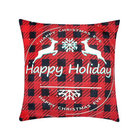 Christmas Fashion Home Decor Cotton Linen Throw Pillow Case Sofa Waist Cushion A18-Z#17743 2022 Newest Christmas Fashion Home
