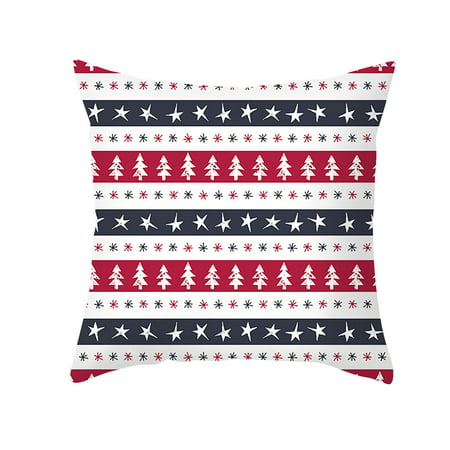 Christmas Pillowcase Faceless Doll Dwarf Gnome Goblin Lattice Christmas Tree Snowflake Peach Skin Printed Sofa Pillowcase 08HWC15A#7751 2022 the Hot C