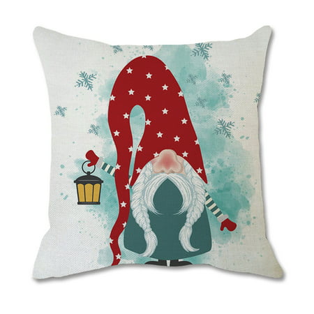 MIANHT Christmas Ornaments Faceless Doll Pillow Covers Santa Claus Pattern Pillowcase - 2022 Christmas Ornaments Faceless O-#3070