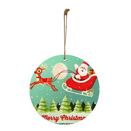 Usupdd Christmas Ornaments Christmas Wooden Hanging Card Double-sided Wooden Christmas Tree Decoration Usupdd WLL220812-1455