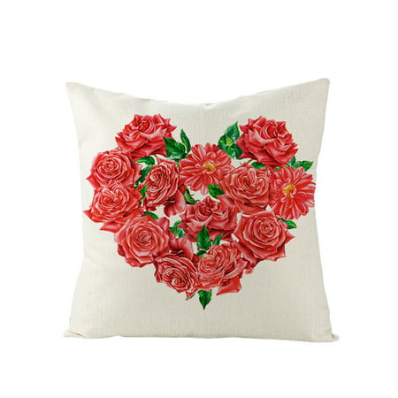 Valentine S Day Cotton Throw Pillow Case Square Sofa Waist Cushion Cover - 2022 New Valentine S Day Cotton 812-B#6858