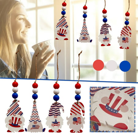 Miximx Flag of the United States Independence Day Wood Hanging Plaque Decorative Signs - New Novel Flag of the LTZ#5796