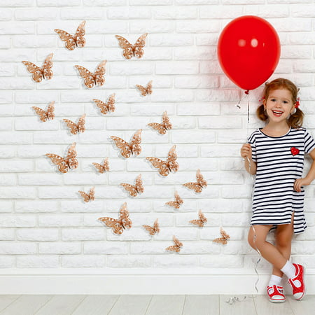Usupdd 3D Hollow Butterfly Wall Stickers Home Decor Cardboard Butterfly Wall Stickers Usupdd WAA220816-7950