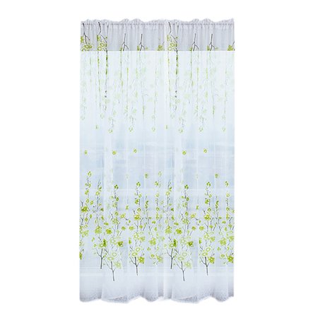 MIANHT Trees Sheer Curtain Tulle Window Treatment Voile Drape Valance Fabric - 2022 Trees Sheer Curtain O-#7751