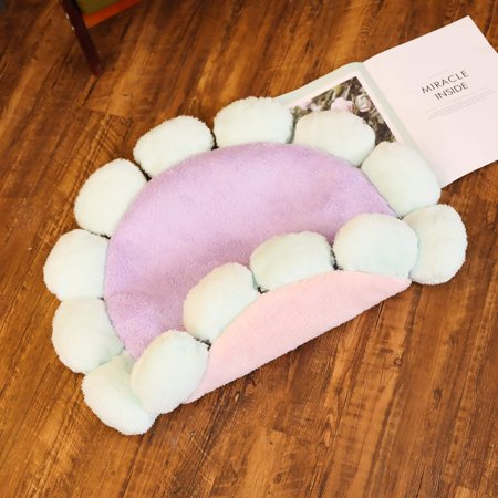 Usupdd New Flower-Shaped Cushion Plush Indoor Decoration Different Colors on Both Sides Usupdd WAA220817-4081