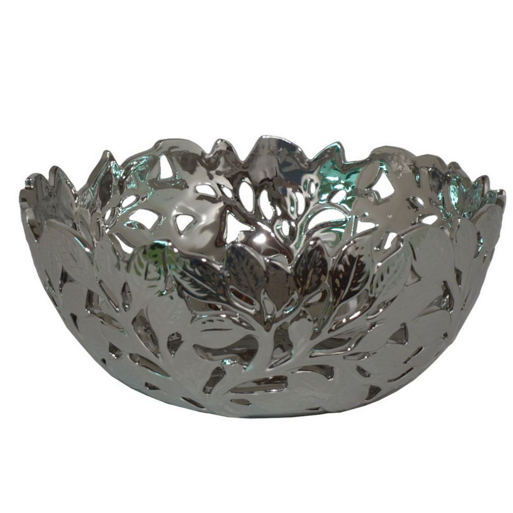 Benzara 48642 Gorgeous Ceramic Pierced Bowl