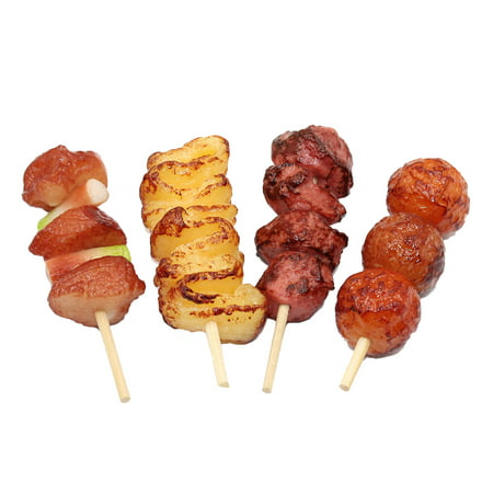 Frcolor Food Grill Kids Play Kitchen Fake Bbq Barbecue Set Meat Model Pretend Playset Toys Beef Artificial Roast Mini Realistic