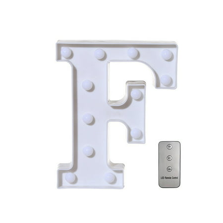 Buodes Birthday Party Decorations Remote Control Alphabet Letter Lights LED Light up White Plastic Letters Standin