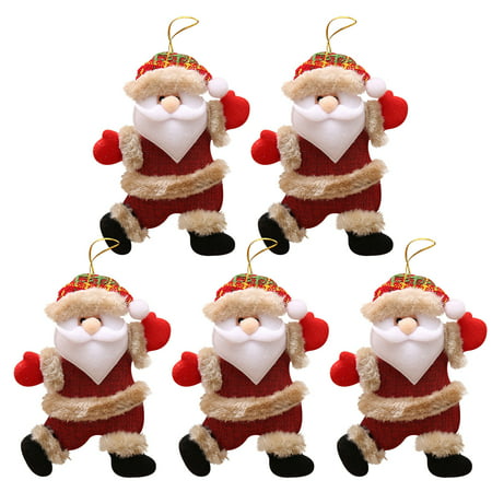 5PCS Christmas Ornaments Gift Santa Claus Snowman Tree Toy Doll Hang Decorations Ljddg#6858 2022 Clearance 5PCS Christmas Ornaments