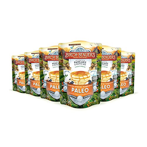 Paleo Pancake and Waffle Mix by Birch Benders, Made with Cassava, Coconut and Almond Flour, Just Add Water, 72 Ounce Family Size (12 Ounce 6-pack)