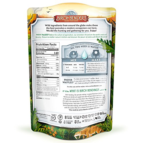 Paleo Pancake and Waffle Mix by Birch Benders, Made with Cassava, Coconut and Almond Flour, Just Add Water, 72 Ounce Family Size (12 Ounce 6-pack) thumbnail