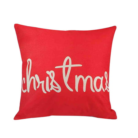 Miximx 1 Piece Set Christmas Cotton Linen Decorative Pillow Cover Sofa Patio Cover - for Gifts  Sport & Recreation 1 Piece Set a-a#14838