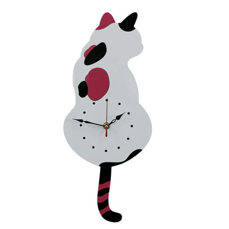 G#1507，Home Decoration Living Room Wagging Tail Cat Children Room Creative Wall Clock，R#1507 DG2