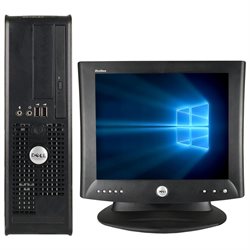 Recertified - DELL Desktop Computer OptiPlex GX755 + 17' LCD (Brand May Vary) Core 2 Duo E6550 (2.33 GHz) 4 GB DDR2 160 GB HDD Windows 10 Pro.