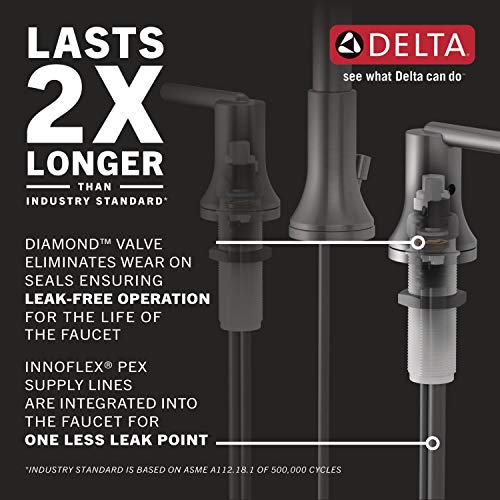 Delta 3535-Mpu-Dst Saylor 1.2 GPM Widespread Bathroom Faucet - Black thumbnail