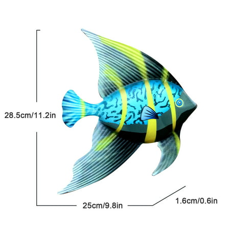 MIANHT Fish Metal Art Wall Decoration Living Room Bedroom Home Decoration - 2022 Fish Metal Art L-#2554