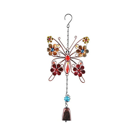 Usupdd Creative Metal Acrylic Painted Three-dimensional Butterfly Iron Crafts Wind Chim Usupdd 220805-5588